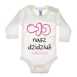 Body dla maluszka z napisem - Nasz dzidziuś z imieniem.