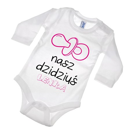 Body dla maluszka z napisem - Nasz dzidziuś z imieniem.