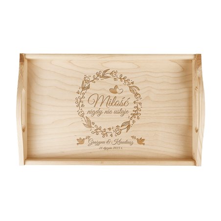 Taca z grawerem specjalnie dla Młodej Pary- prezent z okazji ślubu.