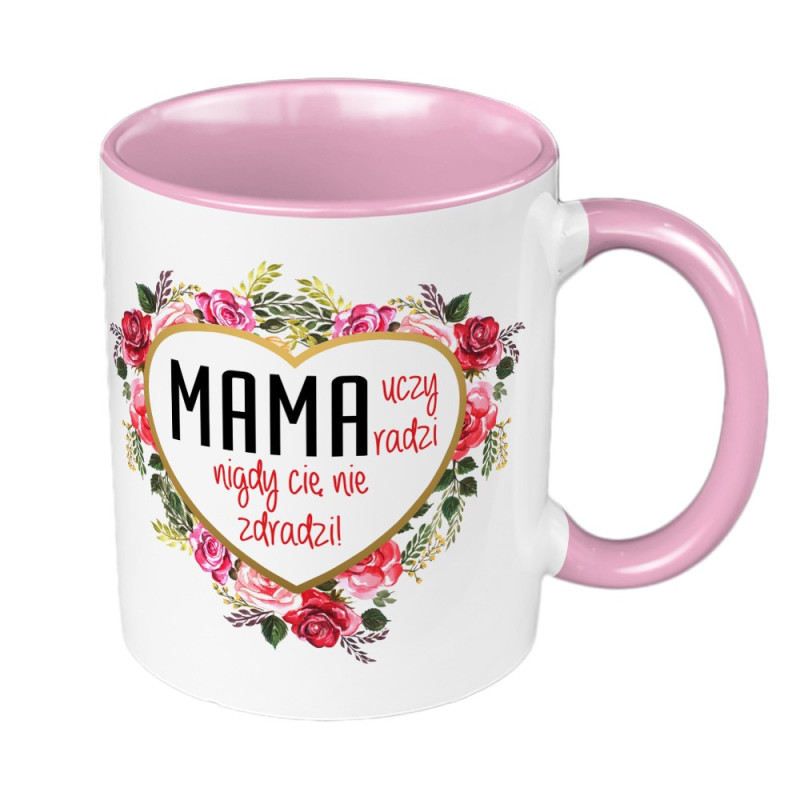 Kubek 330 ml kolorowy "MAMA"- prezent z okazji Dnia Matki.
