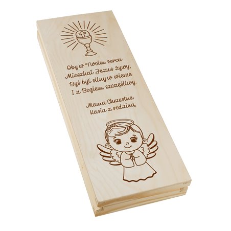 Duże pudełko na czekoladę XXL i pieniądze na Komunię Świętą.