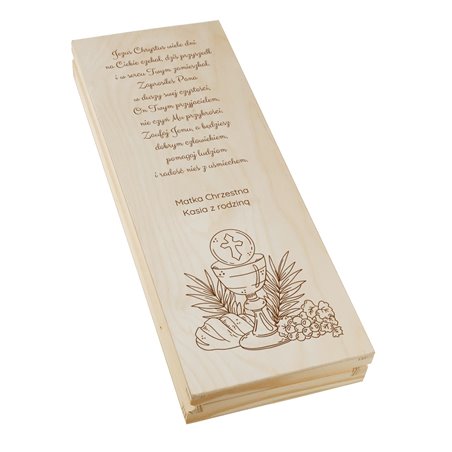 Duże pudełko na czekoladę XXL i pieniądze na Komunię Świętą wzór 3.