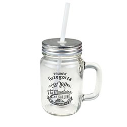 Kubek słoik "The mountains"- dla miłośnika podróży górskich.