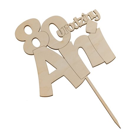 Topper na tort z okazji urodzin z imieniem solenizanta.