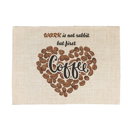 Podkładka lniana (z imitacji lnu) "Coffee".