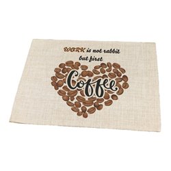 Podkładka lniana (z imitacji lnu) "Coffee". 2