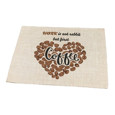 Podkładka lniana (z imitacji lnu) "Coffee".