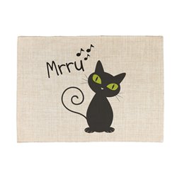 Podkładka lniana (z imitacji lnu) dla kociary- wybierz z 6 dostępnych wzorów.