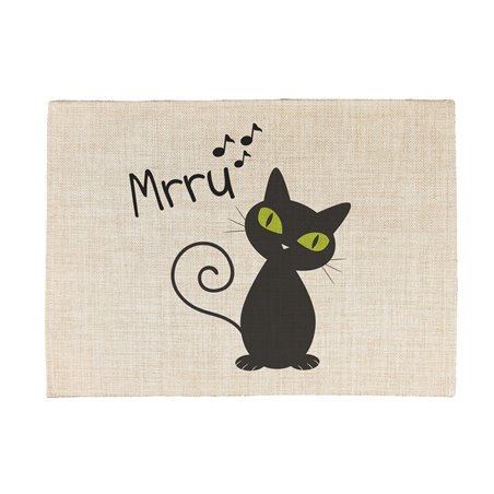 Podkładka lniana (z imitacji lnu) dla kociary- wybierz z 6 dostępnych wzorów.