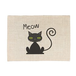 Podkładka lniana (z imitacji lnu) dla kociary- wybierz z 6 dostępnych wzorów. 2