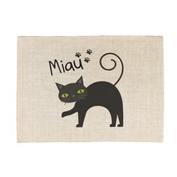 Podkładka lniana (z imitacji lnu) dla kociary- wybierz z 6 dostępnych wzorów. 2