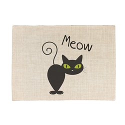 Podkładka lniana (z imitacji lnu) dla kociary- wybierz z 6 dostępnych wzorów. 2