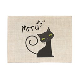 Podkładka lniana (z imitacji lnu) dla kociary- wybierz z 6 dostępnych wzorów. 2