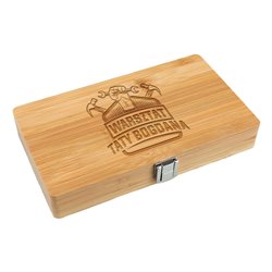 Zestaw narzędzi w bambusowym pudełku- z personalizacją lub bez.