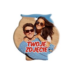 Ceramiczna podkładka pod kubek lub zawieszka ze zdjęciem w kształcie sowy- Z Twoim zdjęciem, tekstem, grafiką.