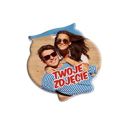 Ceramiczna podkładka pod kubek lub zawieszka ze zdjęciem w kształcie sowy- Z Twoim zdjęciem, tekstem, grafiką. 2