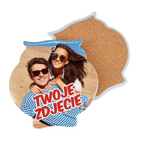 Ceramiczna podkładka pod kubek lub zawieszka ze zdjęciem w kształcie sowy- Z Twoim zdjęciem, tekstem, grafiką.