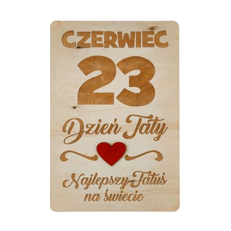 Tabliczka do sesji zdjęciowych- kartka z kalendarza- Dzień Taty.