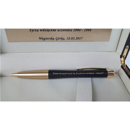 Długopis Parker Urban GT (złoty) - pudełko z eko-skóry + tabliczka - personalizowany.