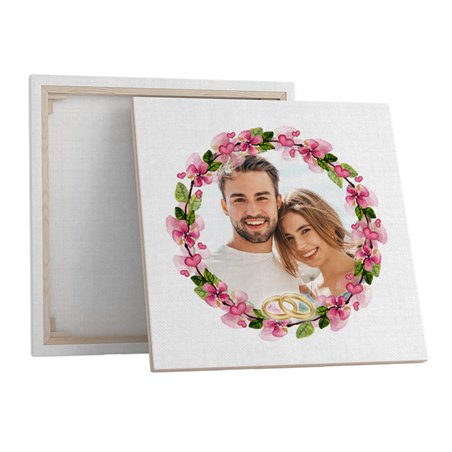 Obraz na płótnie Canvas z Twoim zdjęciem- Młoda Para 40 x 40 cm.