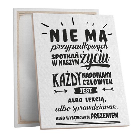 Obraz na płótnie canvas z piękną sentecją, 30 x 40cm.