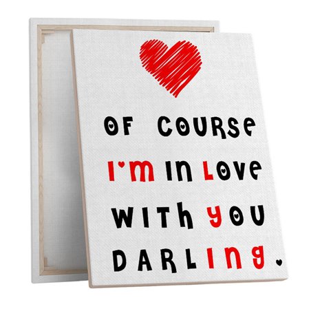 Obraz na płótnie canvas z piękną sentecją " I love You", 30 x 40cm.