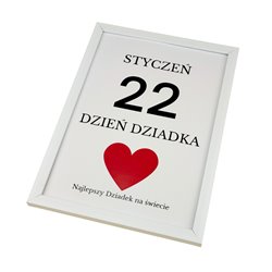 Plakat w ramce do sesji zdjęciowych- kartka z kalendarza- Dzień Dziadka. 2