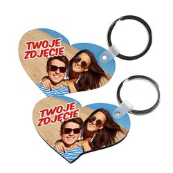 Komplet breloków serca dla zakochanych na Walentynki, rocznicę z Twoim zdjęciem.