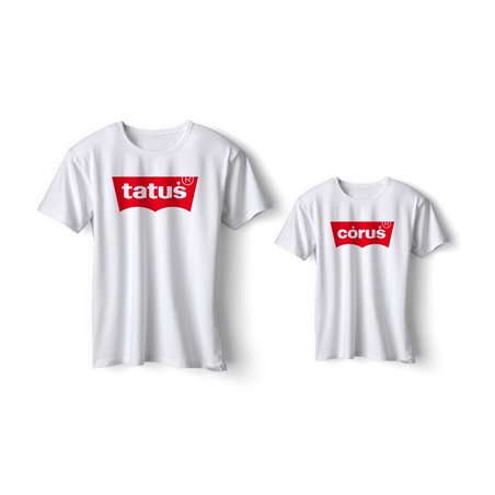 Zestaw koszulek dla Taty i Córki- "Tatuś", "Córuś".