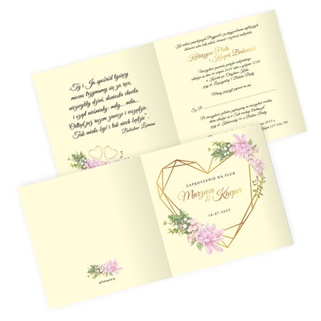 Zaproszenie ślubne  - eleganckie, rustykalne.