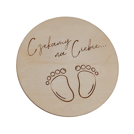 Tabliczka do sesji zdjęciowych- Czekamy na Ciebie.
