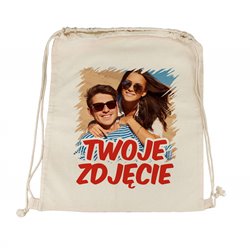 Worko-plecak eco ala lniany z Twoim zdjęciem, tekstem lub grafiką. 2
