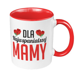 Kubek 330 ml kolorowy "Dla najwspanialszej mamy".