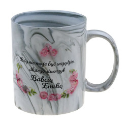 Kubek marmurek specjalnie dla babci- Bóg stworzył Babcię-...