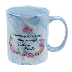 Kubek marmurek specjalnie dla babci- Bóg stworzył Babcię-...