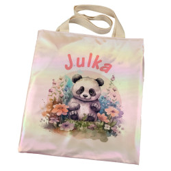 Torba holograficzna różowa dla dziewczynki z imieniem-...