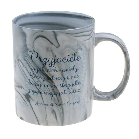 Kubek marmurek specjalnie dla przyjaciółki, bądź przyjaciela- Skrzydła- różne kolory.