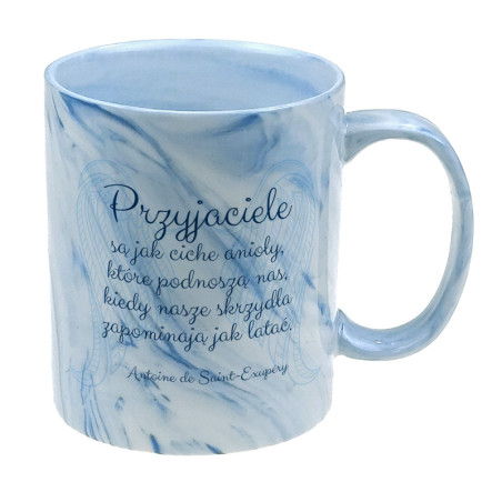 Kubek marmurek specjalnie dla przyjaciółki, bądź przyjaciela- Skrzydła- różne kolory.