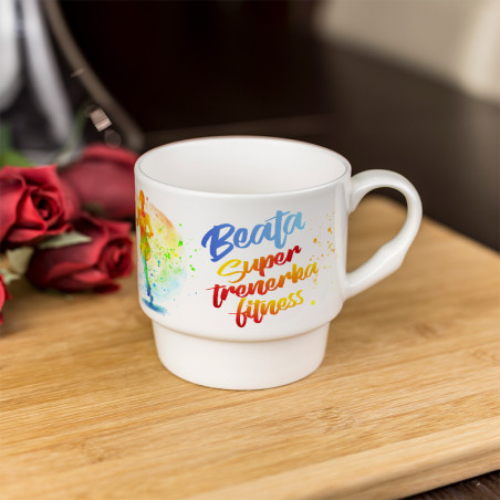 Kubek 300 ml dla instruktorki fitness.