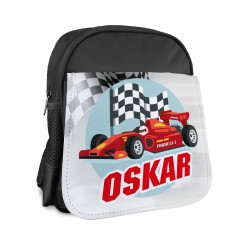 Plecak dla przedszkolaka - Formuła 1 z imieniem.