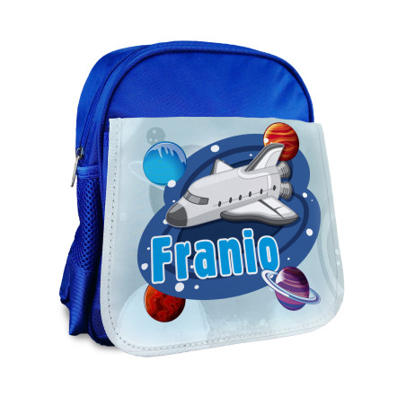 Plecak dla przedszkolaka - Statek kosmiczny z imieniem.