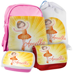 Zestaw szkolny z grafiką "Baletnica" - plecak, worek,... 2