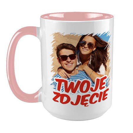 Kubek XXL (450ml) z Twoim zdjęciem, grafiką lub tekstem.