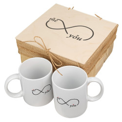 Zestaw kubków 330 ml kolorowe w pudełku - dla pary z...