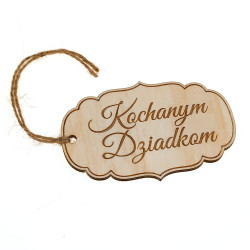 Brelok, zawieszka do prezentu grawerowany "Etykietka 2...