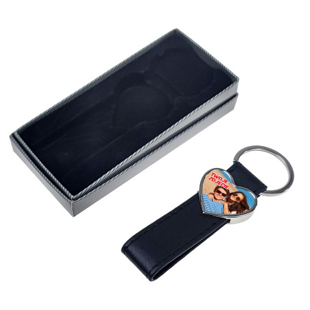 Elegancki skóropodobny brelok ze zdjęciem - idealny na prezent z okazji dnia matki, babci.