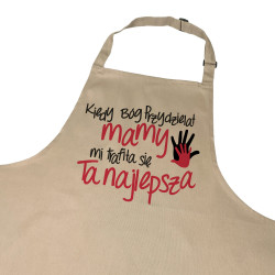 Kolorowy fartuch z nadrukiem "Kiedy Bóg przydzielał... 2