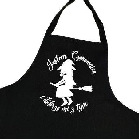 Fartuch (fartuszek) z nadrukiem "Jestem Czarownicą".
