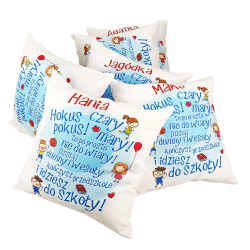 Zakończenie przedszkola prezent - poszewka z wierszykiem. 2