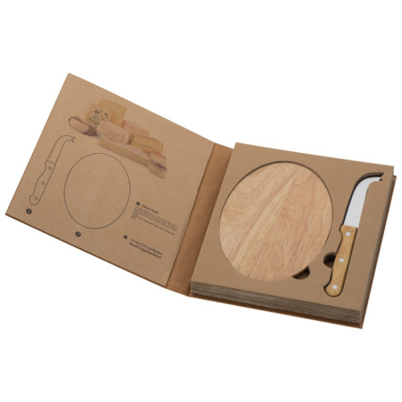 Deska oraz nóż do sera- elegancki zestaw prezentowy